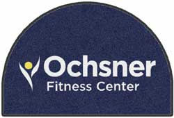 2' x 3' (24" x 35" inches) Digiprint HD Half Oval OCHSNER  Indoor Logo Mat