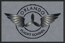 2' x 3' (24" x 35") Digiprint HD ORLANDO FLIGHT SCHOOL Indoor Logo Mat