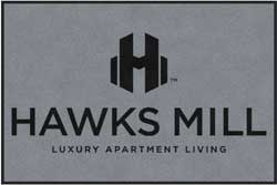 4' x 6' (45" x 69") Digiprint HD HAWKS MILL  Indoor Logo Mat