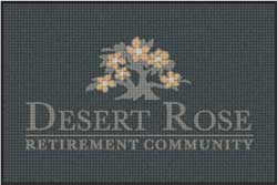 4' x 6' (45" x 69") Waterhog Impressions HD DESERT ROSE  Indoor/Outdoor Logo Mat