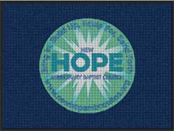 3' x 4' (35" x 45") Waterhog Impressions HD NEW HOPE  Indoor-Outdoor Logo Mat