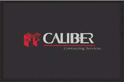 4' x 6' (45" x 69") Superscrape Impressions CALIBER Rubber Logo Mat
