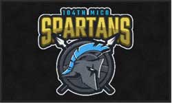 3' x 5' (35" x 58") Digiprint HD 104TH MICO SPARTANS  Indoor Logo Mat