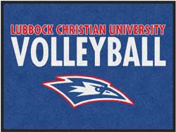 3' x 4' (35" x 47") Digiprint HD LUBBOCK VOLLEYBALL Indoor Logo Mat