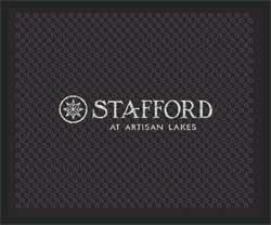 2'6" x 3' (30" x 35") Superscrape Impressions STAFFORD Rubber Logo Mat