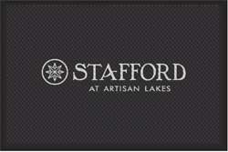 4' x 6' (45" x 69") Superscrape Impressions STAFFORD Rubber Logo Mat