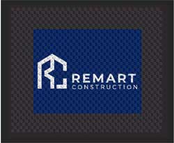 2'6" x 3' (30" x 35") Superscrape Impressions REMART  Rubber Logo Mat