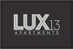 4' x 6' (45" x 69") Superscrape Impressions LUX 13  Rubber Logo Mat