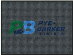 3' x 4' (35" x 45") Waterhog Impressions HD PYE BARKER  Indoor-Outdoor Logo Mat