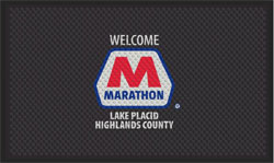 3' x 5' (35" x 56") Superscrape Impressions MARATHON  Rubber Logo Mat