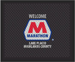 2'6" x 3' (30" x 35") Superscrape Impressions  MARATHON  Rubber Logo Mat