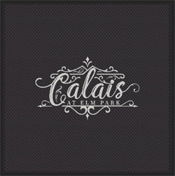 6' x 6' (67" x 67") Superscrape Impressions  CALAIS  Rubber Logo Mat