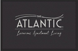 2'6" x 3' (30" x 35") Superscrape Impressions  THE ATLANTIC  Rubber Logo Mat