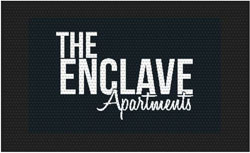 3' x 5' (35" x 56") Superscrape Impressions THE ENCLAVE  Rubber Logo Mat