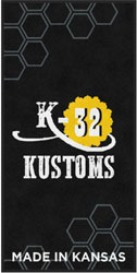 3' x 6' (35" x 68") Colorstar Impressions K-32 KUSTOMS Indoor Logo Mat