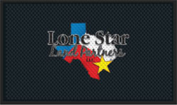 3' x 5' (35" x 56") Superscrape Impressions LONE STAR  Rubber Logo Mat