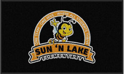 3' x 5' (35" x 58") Waterhog Impressions HD  SUN'N LAKE ELEMENTARY Indoor/Outdoor Logo Mat