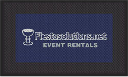 3' x 5' (35" x 56") Superscrape Impressions FIESTA SOLUTIONS  Rubber Logo Mat