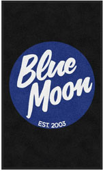 3' x 5' (35" x 58") Colorstar Impressions BLUE MOON  Indoor Logo Mat