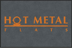 4' x 6' (45" x 69") Colorstar Impressions HOT METAL FLATS  Indoor Logo Mat