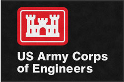 3' x 4' (35" x 47") Digiprint HD USACOE Indoor Logo Mat