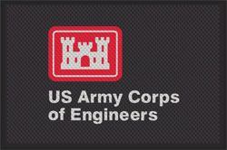 4' x 6' (45" x 69") Superscrape Impressions USACOE  Rubber Logo Mat