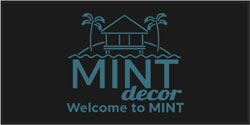 3' x 6' (35" x 72") Berber Logo MINT DECOR  Indoor/Outdoor Logo Mat