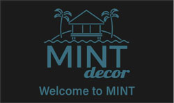 6' x 10' Eco Berber Logo MINT DECOR  Indoor/Outdoor Logo Mat