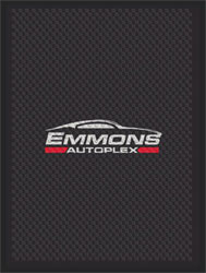 3' x 4' (34" x 45") Superscrape Impressions EMMONS Rubber Logo Mat