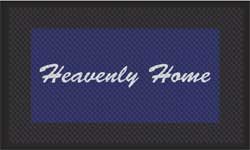 3' x 5' (35" x 56") Superscrape Impressions HEAVENLY HOME  Rubber Logo Mat