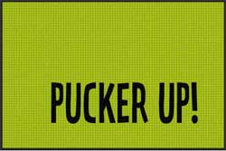 4' x 6'(45" x 69") Waterhog Impressions HD PUCKER UP! BYRD Indoor/Outdoor Logo Mat