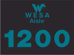 3' x 4' (34" x 45.5") Floor Impressions WESA 1200  Rubber Logo Mat