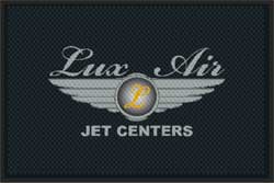 4' x 6' (45" x 69") Superscrape Impressions LUX AIR  Rubber Logo Mat