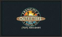 3' x 5' (35" x 56") Superscrape Impressions FRENCHY'S  Rubber Logo Mat