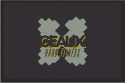 4' x 6' (45" x 69") Superscrape Impressions GEAUX  Rubber Logo Mat