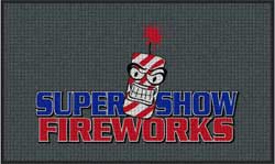 3' x 5' (35" x 58") Waterhog Impressions HD SUPER SHOW FIREWORKS  Indoor/Outdoor Logo Mat