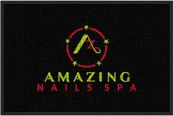 2' x 3' (22" x 35") Waterhog Impressions HD  AMAZING NAILS SPA  Indoor-Outdoor Logo Mat