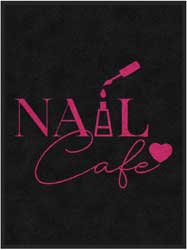 3' x 4' (35" x 47") Colorstar Impressions NAIL CAFE Indoor Logo Mat