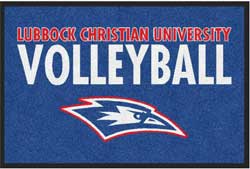 2' x 3' (24" x 35") Digiprint HD LUBBOCK VOLLEYBALL  Indoor Logo Mat