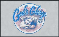 5' x 8' ( 58" x 95") Digiprint HD  GOD'S GLORY Indoor Logo Mat