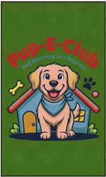 6' x 10' (68" x 119") Colorstar Impressions PUP E CLUB  Indoor Logo Mat
