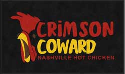 3' x 5' (35" x 58") Colorstar Impressions  CRIMSON COWARD  Indoor Logo Mat