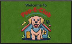 3' x 5' (35" x 58") Colorstar Impressions  PUP E CLUB  Indoor Logo Mat