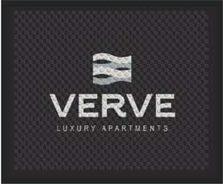 2'6" x 3' (30" x 35") Superscrape Impressions VERVE LUXURY  Rubber Logo Mat