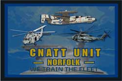 4' x 6' (45" x 69") Floor Impressions  CNATT UNIT Rubber Logo Mat