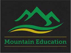 6' x 8' (70" x 95") Waterhog Inlay MOUNTAIN EDUCATIONIndoor/Outdoor Logo Mat