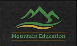 3' x 5' (35" x 59") Waterhog Inlay MOUNTAIN EDUCATION   Indoor /Outdoor Logo Mat