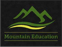 3' x 4' (35" x 47") Colorstar Impressions MOUNTAIN EDUCATION  Indoor Logo Mat