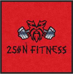 3' x 3' (35" x 35") Digiprint HD 250N FITNESS  Indoor Logo Mat