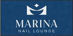 4' x 8' (45" x 95") ColorStar Impressions MARINA HAIR LOUNGE  Indoor Logo Mat